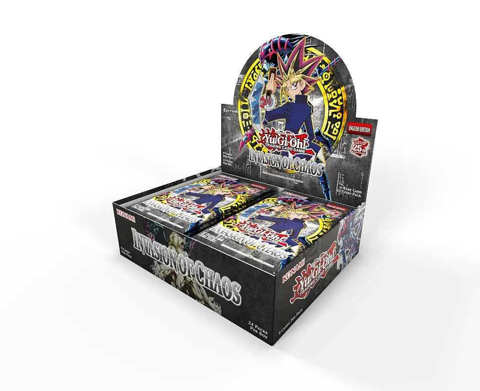 Yugioh! Booster Boxes: Invasion of Chaos (IOC) 25th Anniversary Editio TCG Collector NZ Yugioh! Booster Boxes: Invasion of Chaos (IOC) 25th Anniversary Editio TCG Collector NZ