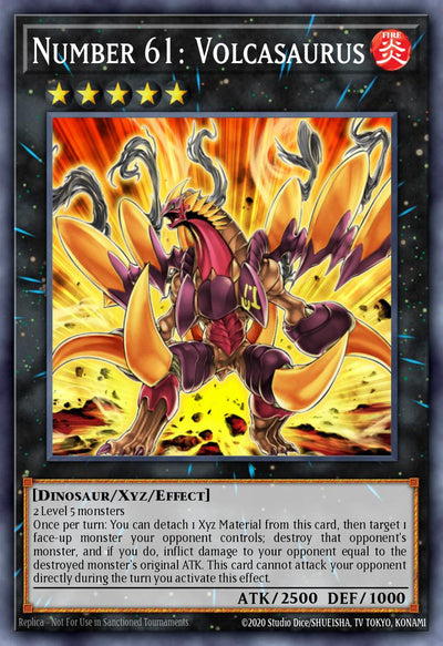 Number 61: Volcasaurus - [JUSH-EN043] Rare - JUSH PRE-ORDER, SHIPS 31/07/2025  - TCG Collector NZ - Yu-Gi-Oh Singles