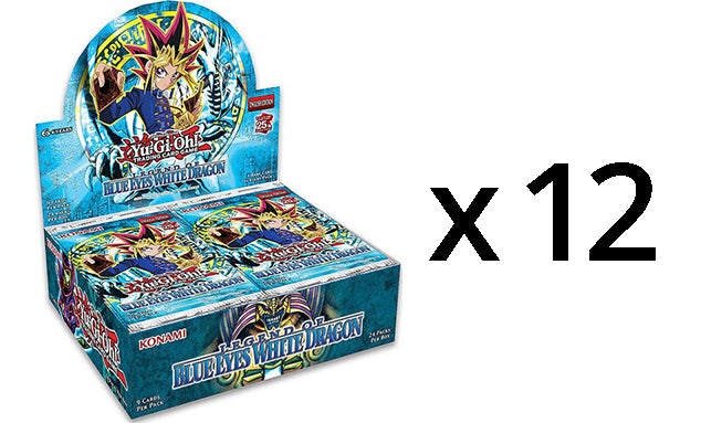 Yugioh! Booster CASE (12 Booster Boxes): Legend of Blue-Eyes White Dragon (LOB) 25th Anniversary Edition *Sealed*