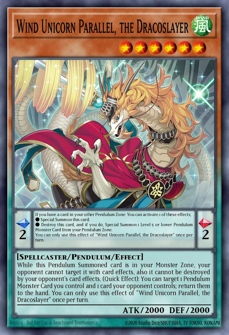Wind Unicorn Parallel, the Dracoslayer - [MAMO-EN125] Secret Rare - MAMO PRE-ORDER, SHIPS 08/09/2026