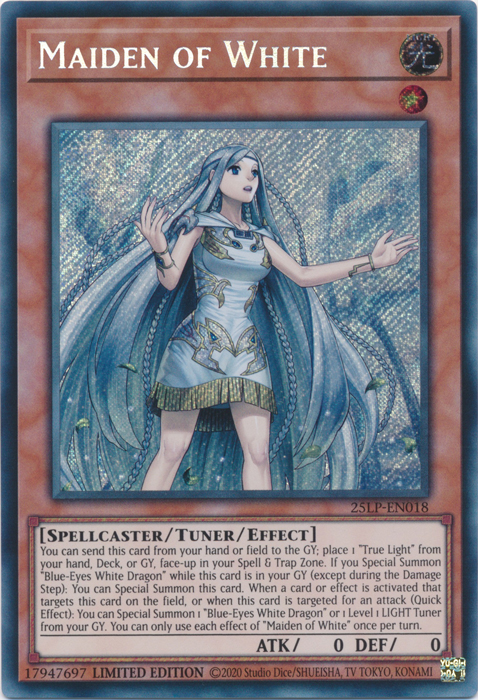 Maiden of White (Secret Rare) [25LP-EN018] Secret Rare