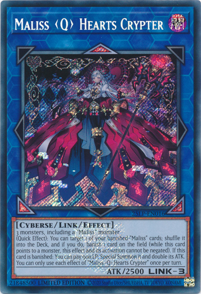 Maliss Q Hearts Crypter (ESR) [25LP-EN016] Emblazoned Secret Rare