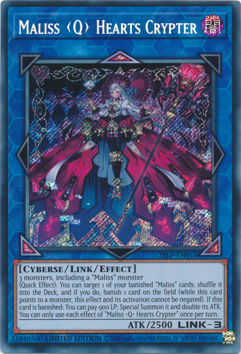 Maliss Q Hearts Crypter (Secret Rare) [25LP-EN016] Secret Rare