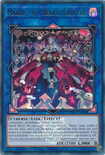 Maliss Q Hearts Crypter (EUR) [25LP-EN016] Emblazoned Ultra Rare