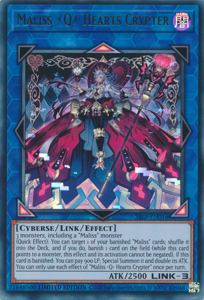 Maliss Q Hearts Crypter [25LP-EN016] Ultra Rare