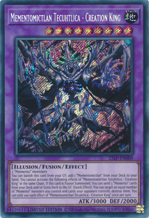 Mementomictlan Tecuhtlica - Creation King (Secret Rare) [25LP-EN009] Secret Rare