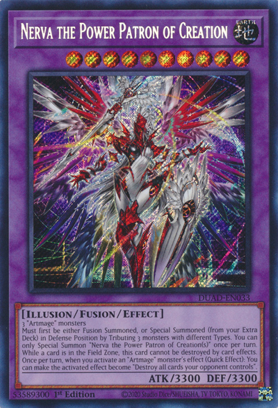 Nerva the Power Patron of Creation [DUAD-EN033] Secret Rare