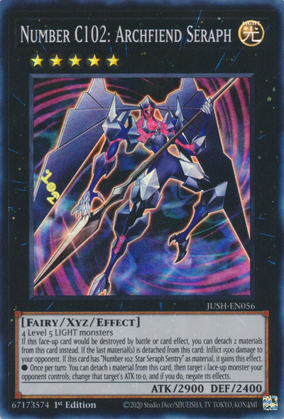 Number C102: Archfiend Seraph [JUSH-EN056] Super Rare