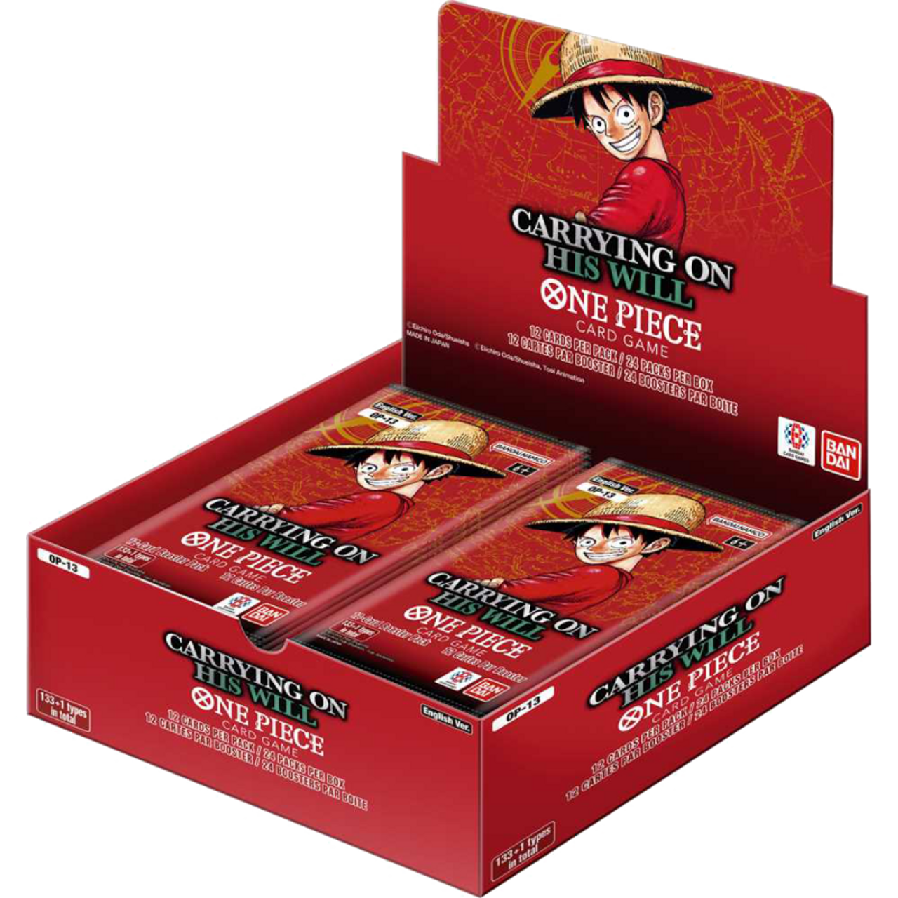 One Piece TCG - Carrying On His Will Booster Box (OP-13) *Sealed* (PRE-ORDER, SHIPS NOV 7TH)