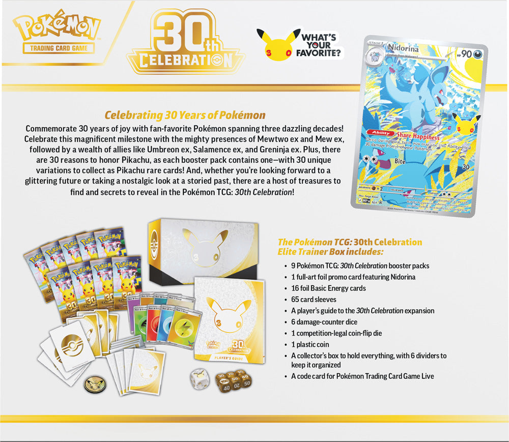 Pokemon TCG: Mega Evolution: 30th Celebration Elite Trainer Box *Sealed*