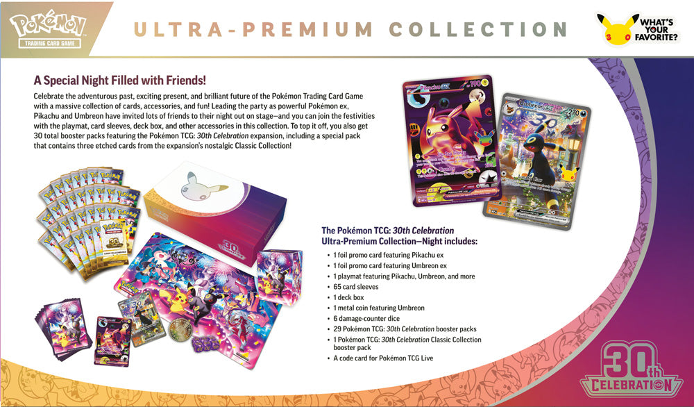 Pokemon TCG: Mega Evolution: 30th Celebration Ultra Premium Collection Day/Night *RANDOM CHOICE* *Sealed* (PRE-ORDER, SHIPS NOV 6TH)