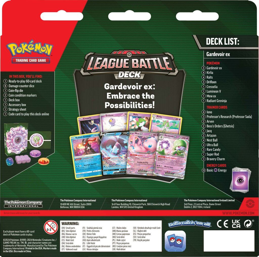 Online Sealed Pokemon League Battle Decks