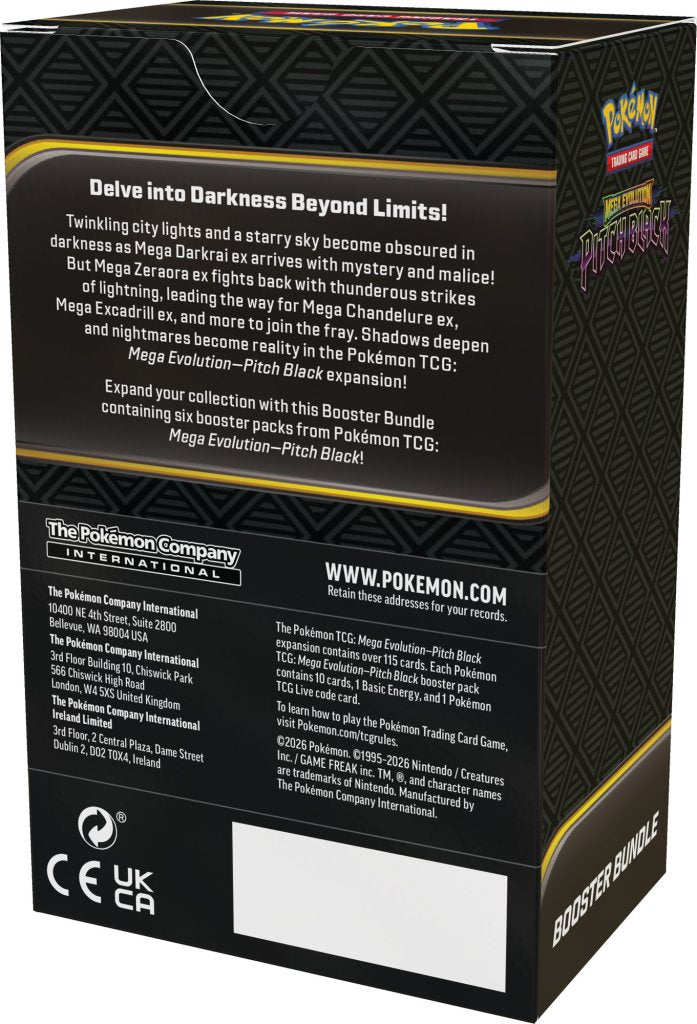 Pokemon TCG: Mega Evolution: Pitch Black Booster Bundle *Sealed* (PRE-ORDER, SHIPS JULY 17TH)