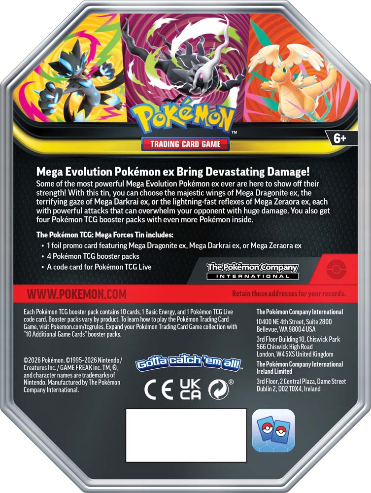 Pokemon TCG: Mega Forces Tin *Sealed* (PRE-ORDER, SHIPS AUG 28TH)