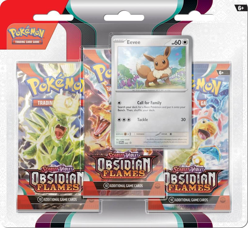 Pokemon TCG: Scarlet & Violet: Obsidian Flames 3-Pack Booster *Sealed*