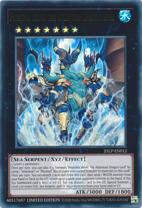 Poseidra Abyss, the Atlantean Dragon Lord (EUR) [25LP-EN012] Emblazoned Ultra Rare