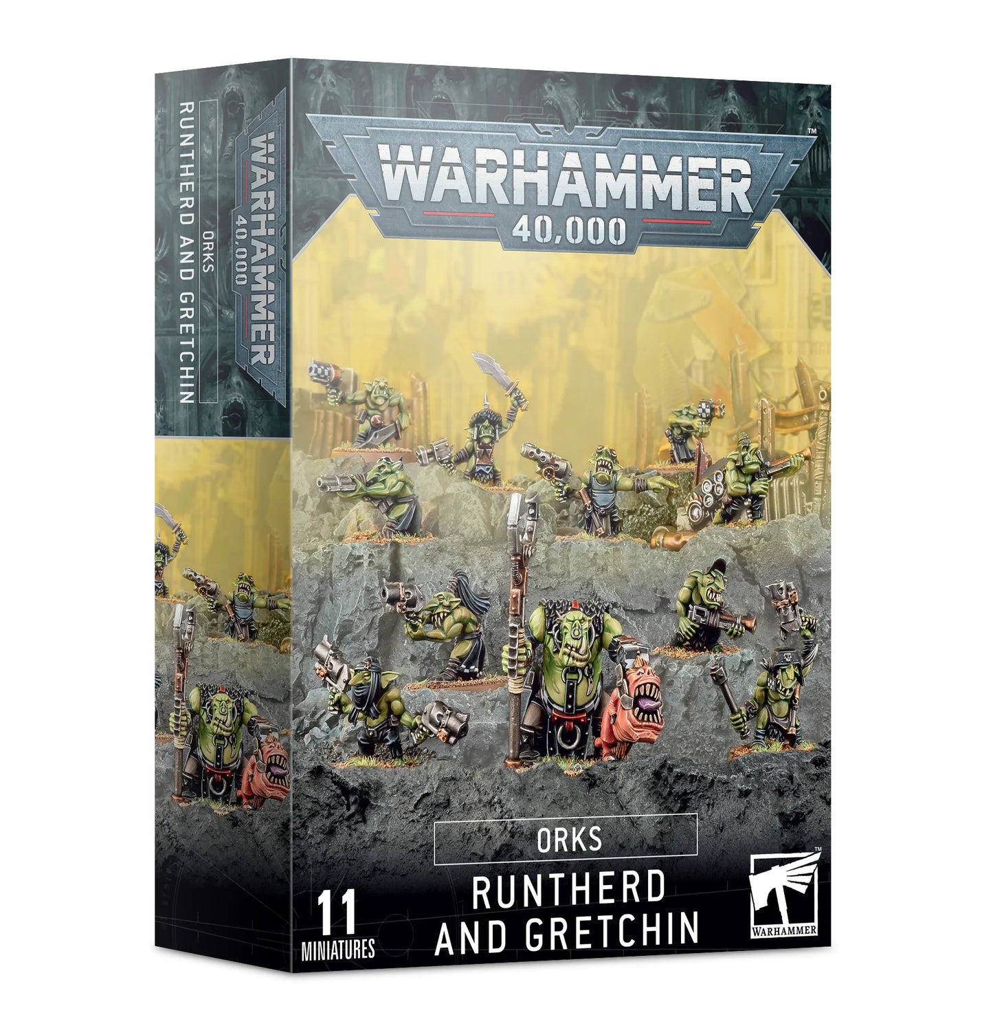 Warhammer 40,000 Miniature - Orks - Runtherd And Gretchin