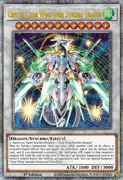 Crystal Clear Wing Over Synchro Dragon - [SUDA-EN039 (QCSR)] Quarter Century Secret Rare - SUDA PRE-ORDER, SHIPS 23/01/2025  - TCG Collector NZ - Yu-Gi-Oh Singles