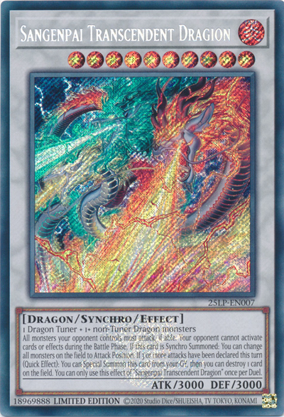 Sangenpai Transcendent Dragion (ESR) [25LP-EN007] Emblazoned Secret Rare
