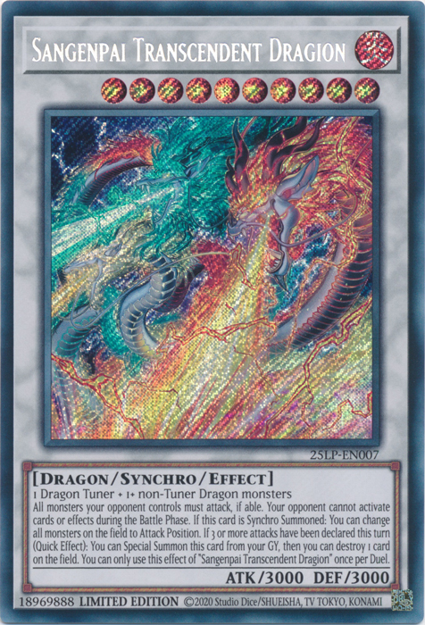 Sangenpai Transcendent Dragion (Secret Rare) [25LP-EN007] Secret Rare