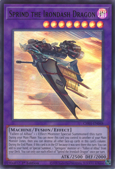 Sprind the Irondash Dragon [CH01-EN048] Ultra Rare