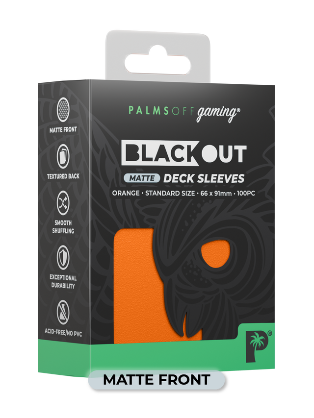 Palms Off - Blackout Deck Sleeves (100) (Matte Front)