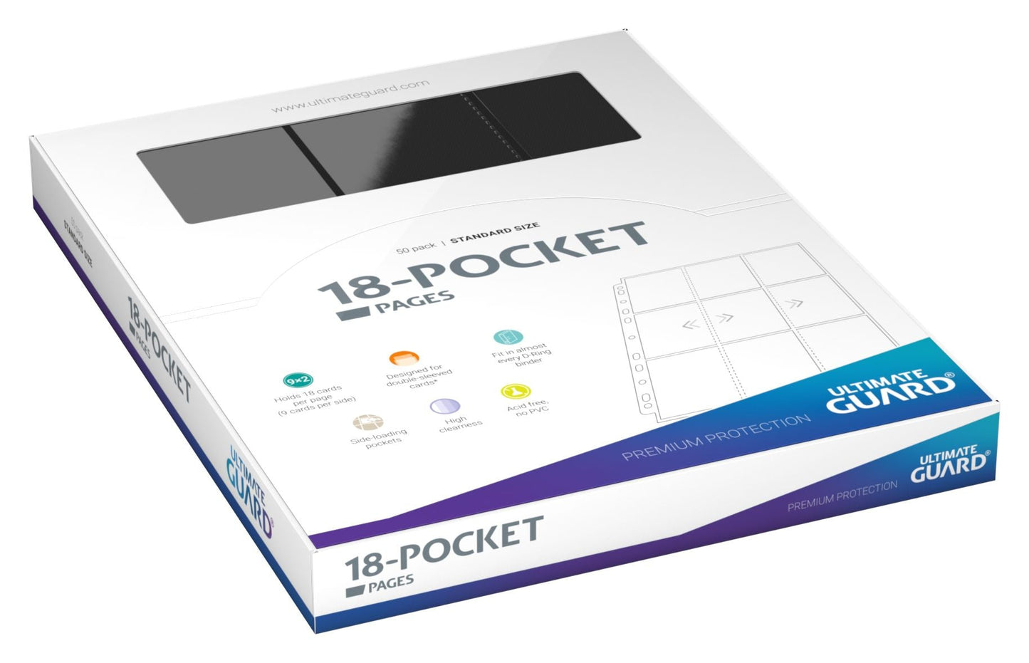 Ultimate Guard 9-Pocket Pages - Black (50 Pages)