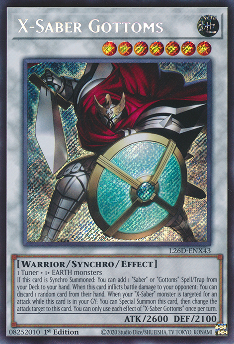X-Saber Gottoms (Secret Rare) [L26D-ENX43] Secret Rare