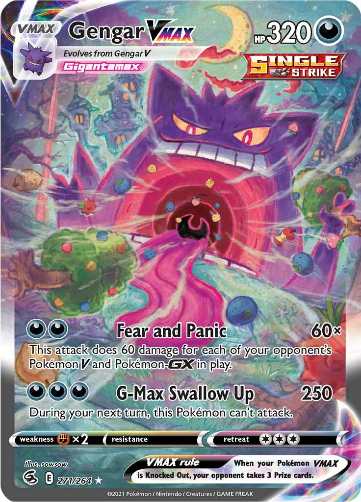 Gengar VMAX (271/264) [Sword & Shield: Fusion Strike] (PCG Graded 9)