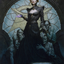 Liliana of the Veil // Liliana of the Veil (ADMU-024) - Dominaria United Art Series (Borderless)