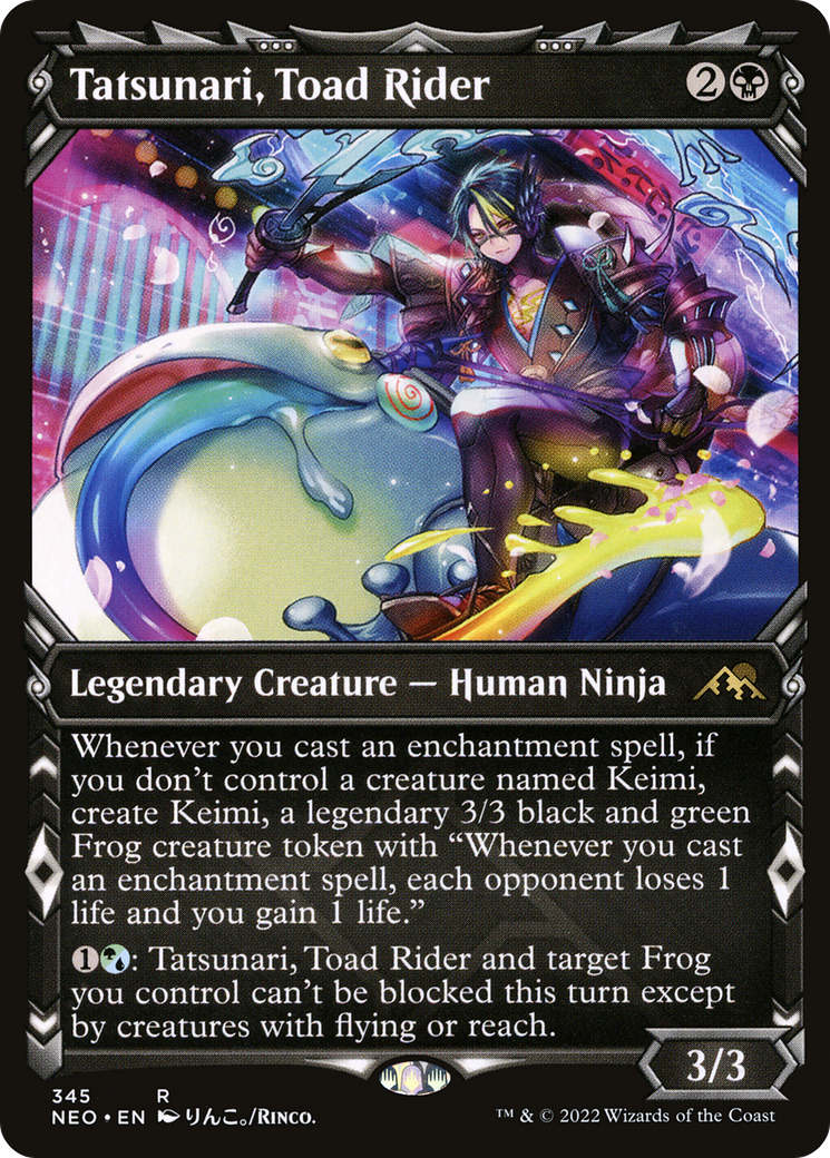 Tatsunari, Toad Rider (Showcase Ninja) [Kamigawa: Neon Dynasty]