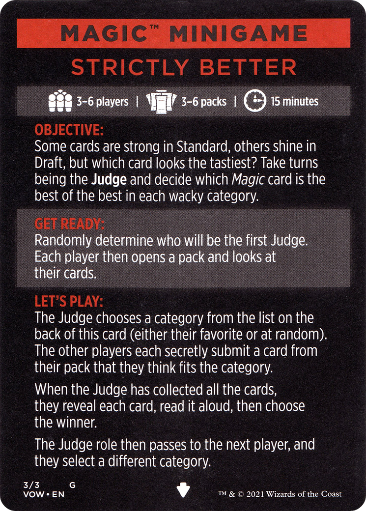 Strictly Better // Strictly Better (cont'd) (MVOW-003) - Innistrad: Crimson Vow Minigames