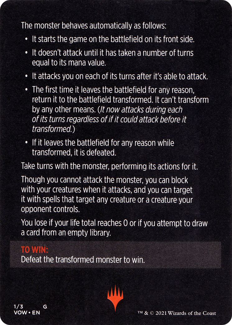 Monster of the Week // Monster of the Week (cont'd) (MVOW-001) - Innistrad: Crimson Vow Minigames