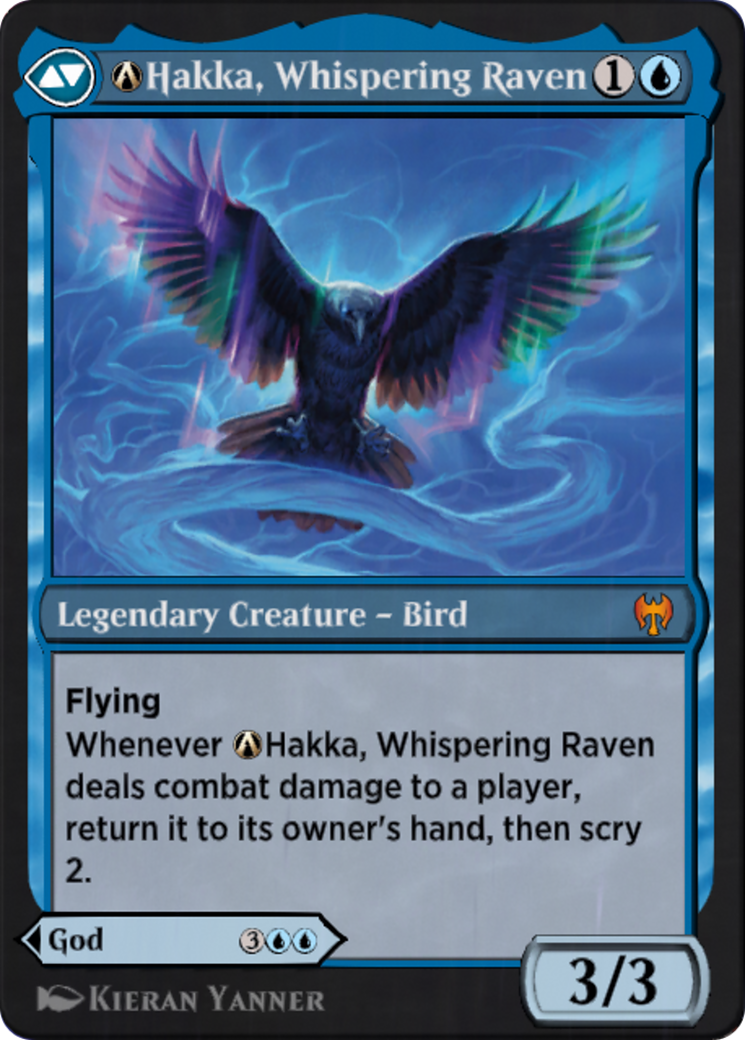 A-Alrund, God of the Cosmos // A-Hakka, Whispering Raven (KHM-A-40) - Kaldheim