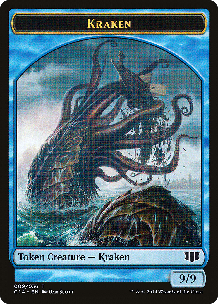 Kraken // Zombie (011) Double-Sided Token (C14-9 // 11) - Commander 2014 Tokens