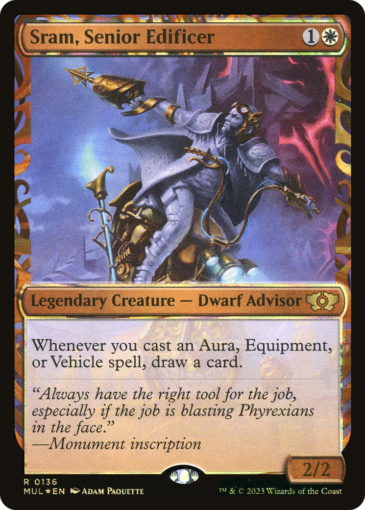 Sram, Senior Edificer (Halo Foil) [Multiverse Legends]