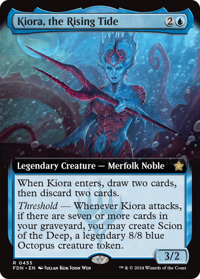 Kiora, the Rising Tide (Extended Art) [Foundations]