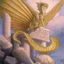 Ancient Gold Dragon // Ancient Gold Dragon (ACLB-005) - Battle for Baldur's Gate Art Series (Borderless)