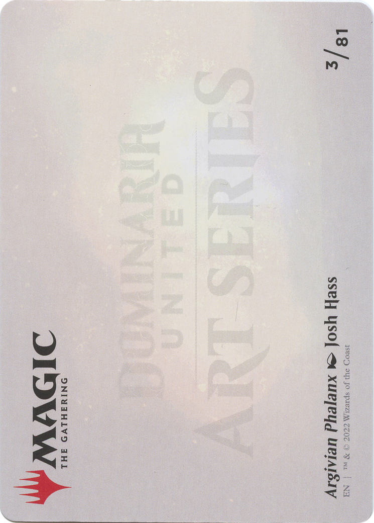 Argivian Phalanx // Argivian Phalanx (ADMU-003) - Dominaria United Art Series (Borderless)