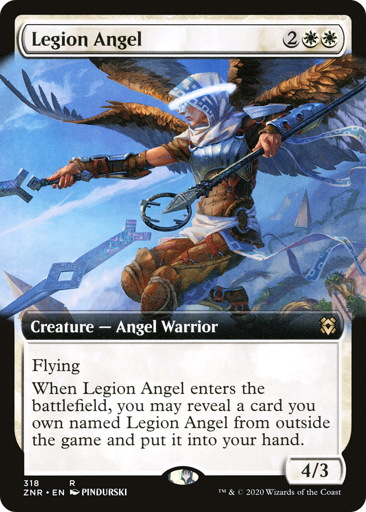 Legion Angel (Extended Art) (ZNR-318) - Zendikar Rising: (Extended Art)