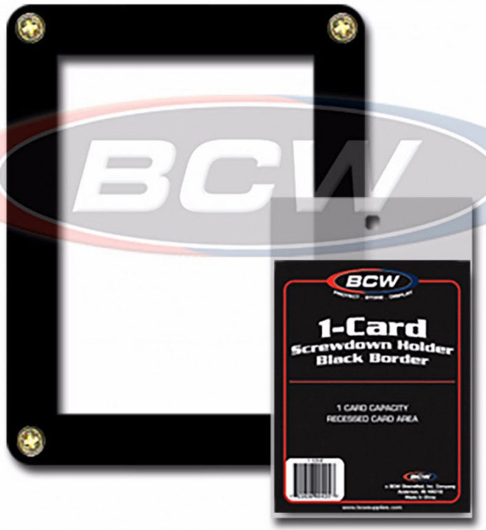 BCW Screw Downs - 1-Card Holder Black Border