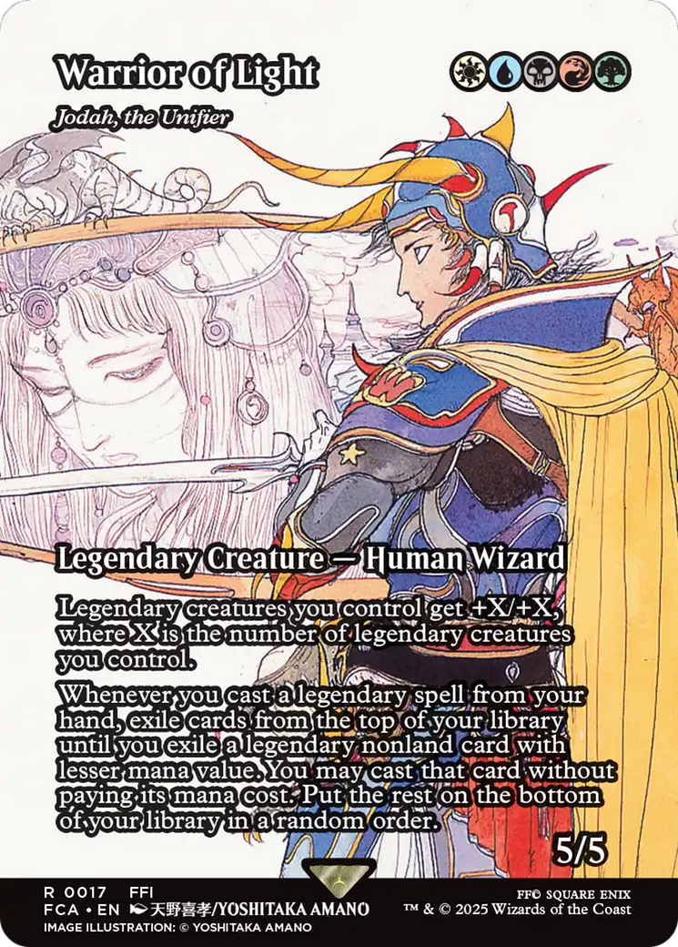 Jodah, the Unifier [FINAL FANTASY: Through the Ages] / Warrior of Light (Borderless) Foil Rare