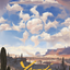 Plains // Plains (AOTJ-036) - Outlaws of Thunder Junction Art Series (Borderless) Foil
