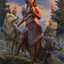 Arlinn, the Pack's Hope // Arlinn, the Pack's Hope (AMID-001) - Midnight Hunt Art Series (Borderless)