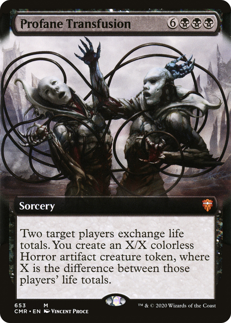 Profane Transfusion (Extended Art) (CMR-653) - Commander Legends: (Extended Art) Foil