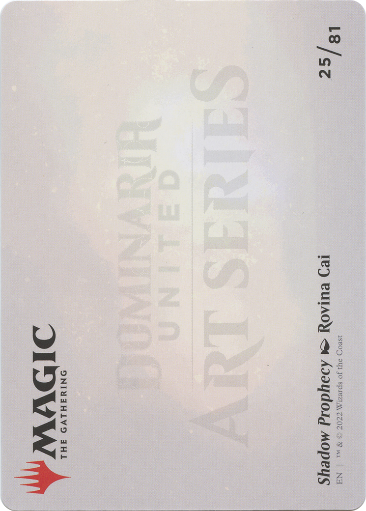 Shadow Prophecy // Shadow Prophecy (ADMU-025) - Dominaria United Art Series (Borderless) Foil