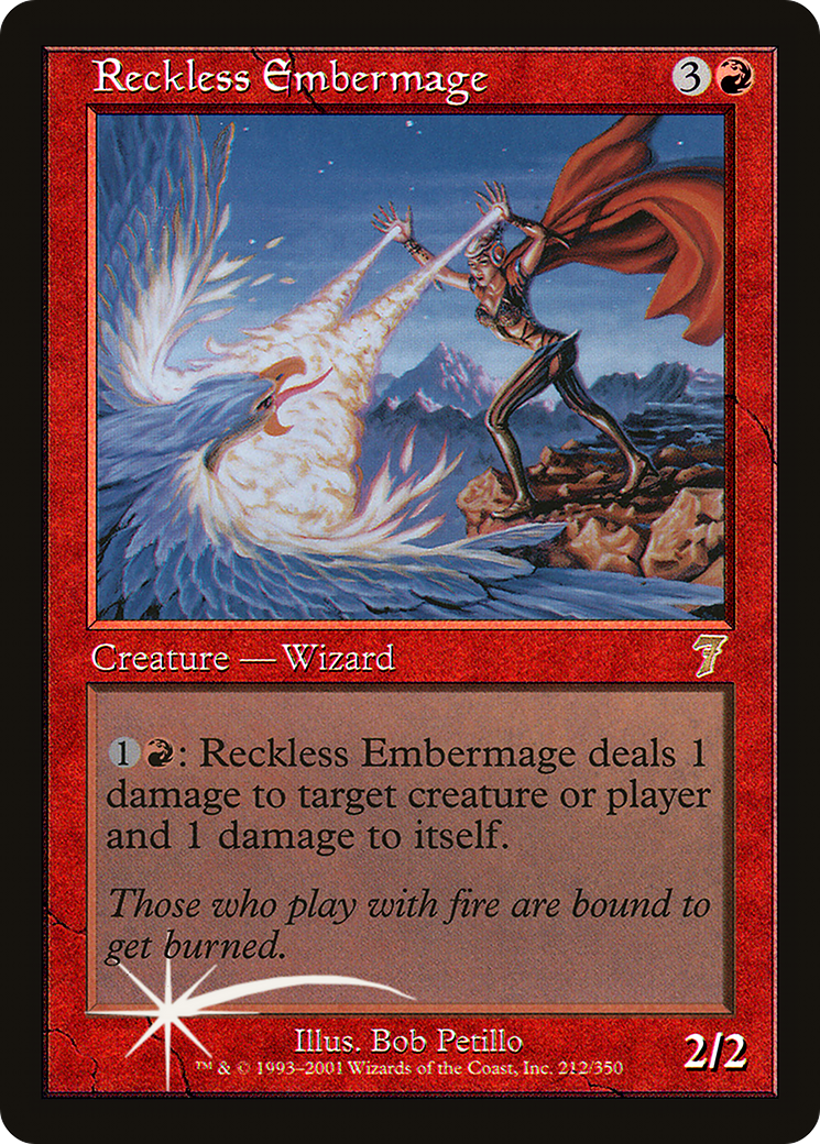 Reckless Embermage (7ED-212★) - 7th Edition
