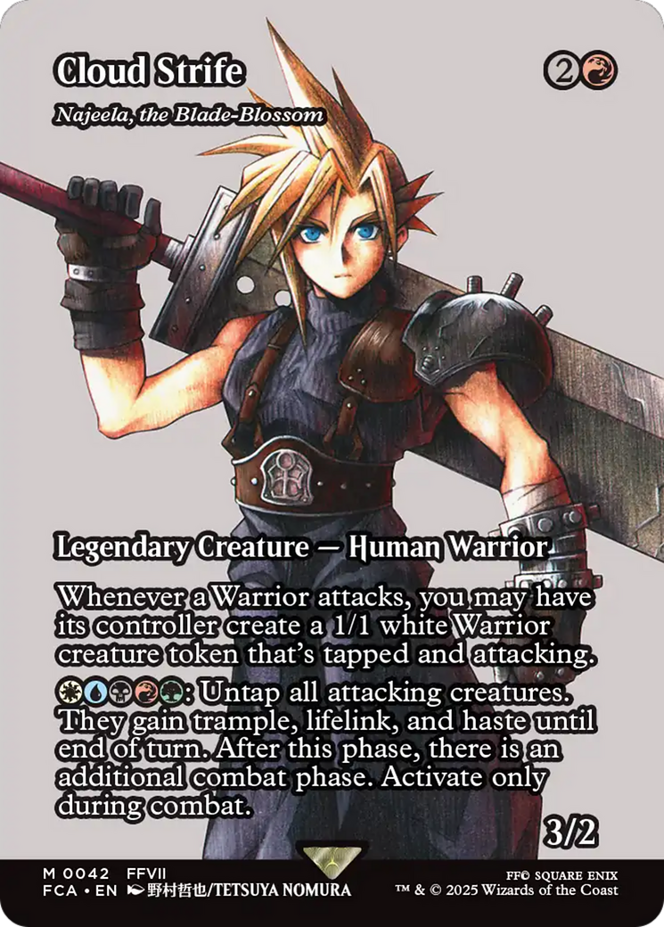 Najeela, the Blade-Blossom [FINAL FANTASY: Through the Ages] / Cloud Strife (Borderless) Foil Mythic