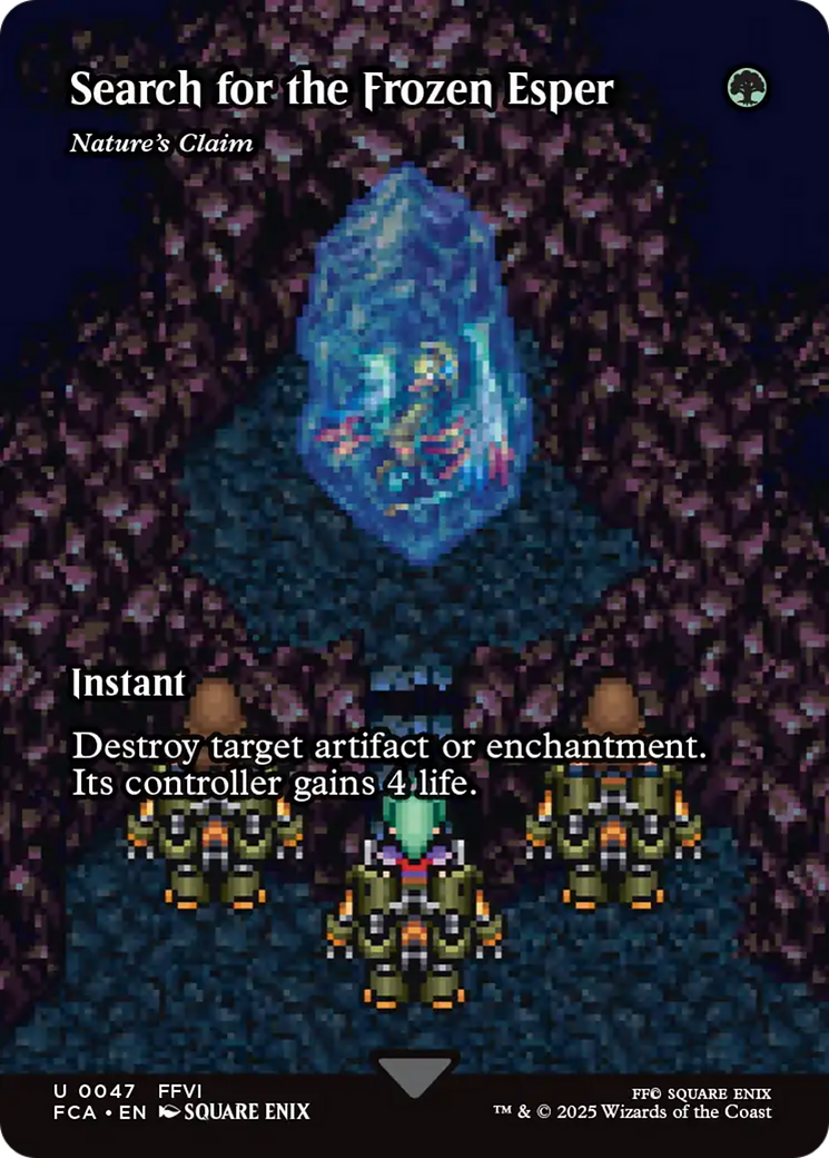 Nature's Claim [FINAL FANTASY: Through the Ages] / Search for the Frozen Esper (Borderless) Foil Uncommon