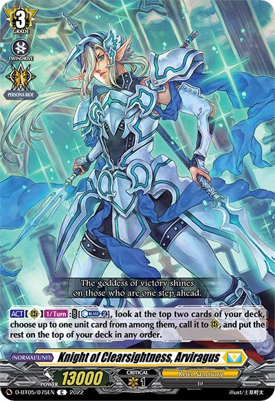 Knight of Clearsightness, Arviragus (D-BT05/075EN) [Triumphant Return of the Brave Heroes]